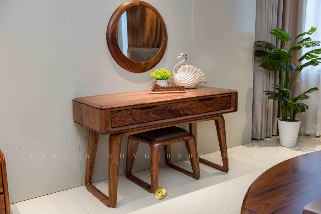 Bàn trang điểm gỗ óc chó BTD-16